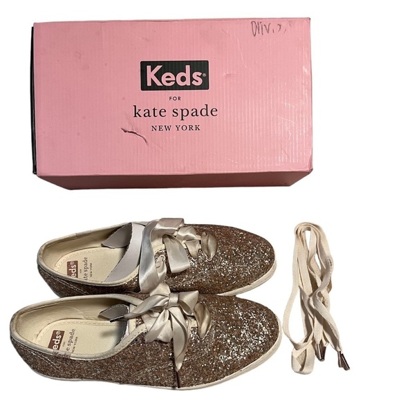 Keds For Kate Spade New York Champion KS Glitter Multi Shoes Sz 7 W - Picture 1 of 14